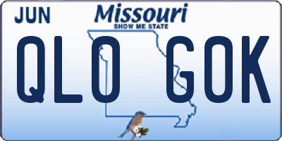 MO license plate QL0G0K