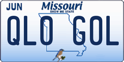 MO license plate QL0G0L