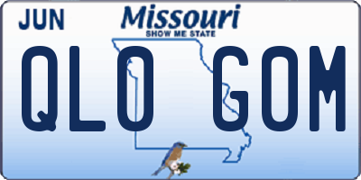 MO license plate QL0G0M