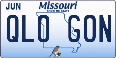 MO license plate QL0G0N