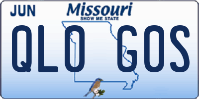 MO license plate QL0G0S