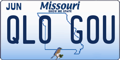 MO license plate QL0G0U
