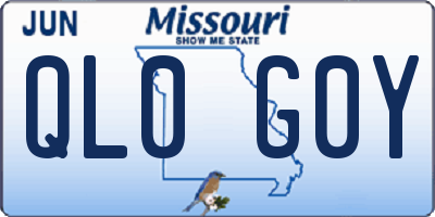 MO license plate QL0G0Y
