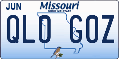 MO license plate QL0G0Z