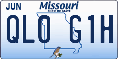 MO license plate QL0G1H