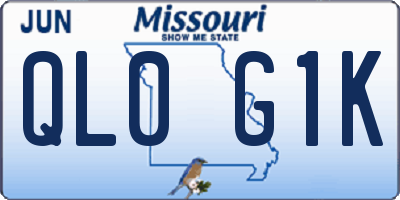 MO license plate QL0G1K