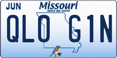 MO license plate QL0G1N