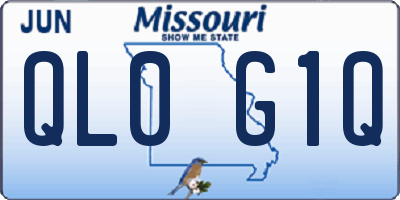MO license plate QL0G1Q