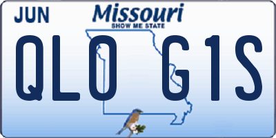 MO license plate QL0G1S