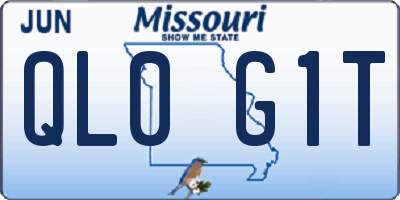 MO license plate QL0G1T