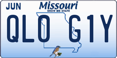 MO license plate QL0G1Y