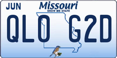 MO license plate QL0G2D