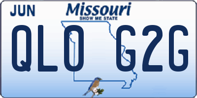 MO license plate QL0G2G