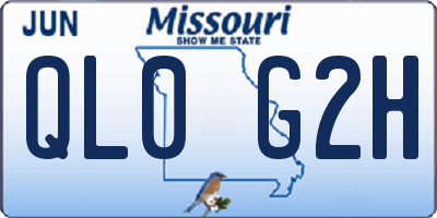 MO license plate QL0G2H