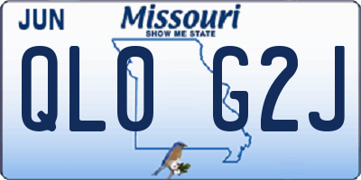 MO license plate QL0G2J