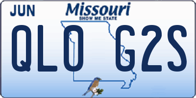 MO license plate QL0G2S