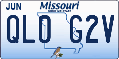 MO license plate QL0G2V