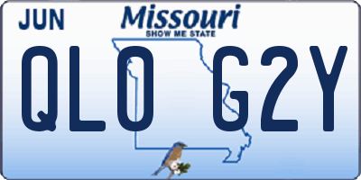 MO license plate QL0G2Y