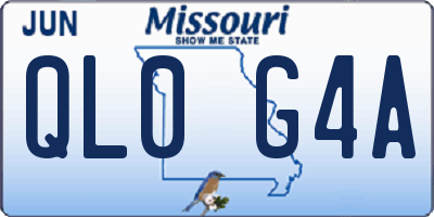 MO license plate QL0G4A