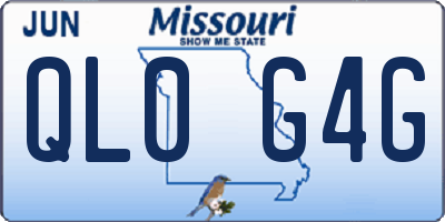 MO license plate QL0G4G