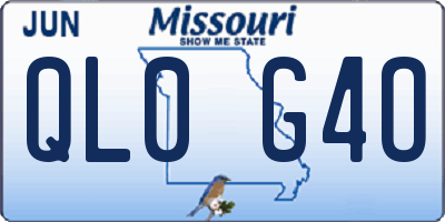 MO license plate QL0G4O