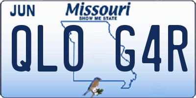 MO license plate QL0G4R