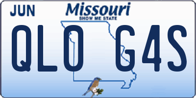 MO license plate QL0G4S