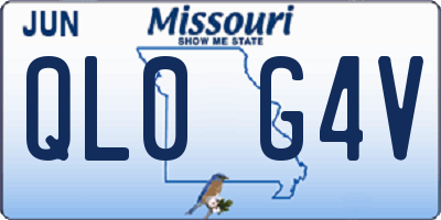 MO license plate QL0G4V