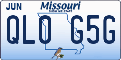 MO license plate QL0G5G