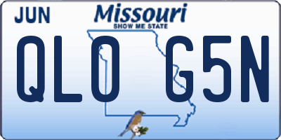 MO license plate QL0G5N