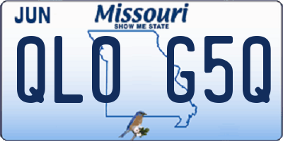 MO license plate QL0G5Q