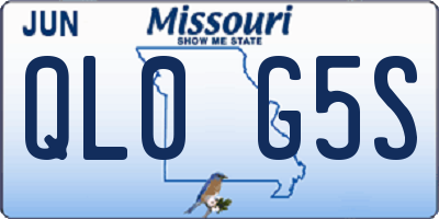 MO license plate QL0G5S
