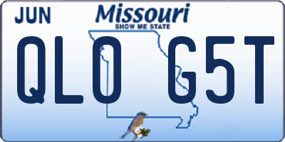 MO license plate QL0G5T