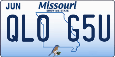 MO license plate QL0G5U