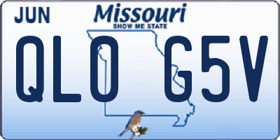 MO license plate QL0G5V