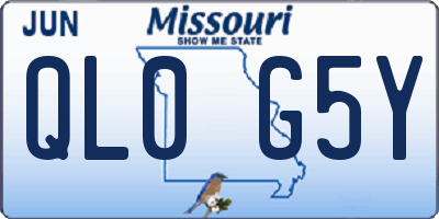 MO license plate QL0G5Y