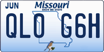 MO license plate QL0G6H