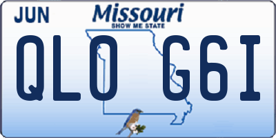MO license plate QL0G6I