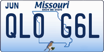 MO license plate QL0G6L