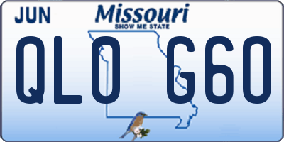 MO license plate QL0G6O