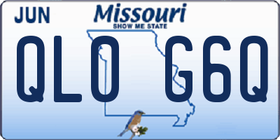 MO license plate QL0G6Q