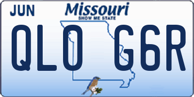 MO license plate QL0G6R