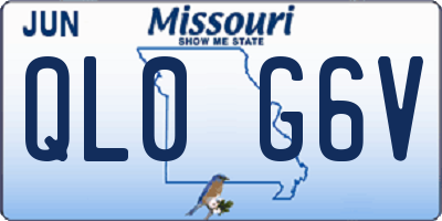 MO license plate QL0G6V
