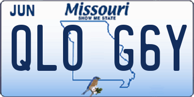 MO license plate QL0G6Y