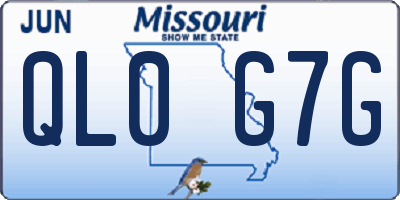 MO license plate QL0G7G