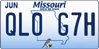 MO license plate QL0G7H