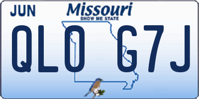 MO license plate QL0G7J