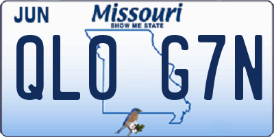 MO license plate QL0G7N