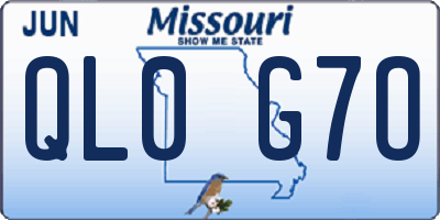 MO license plate QL0G7O