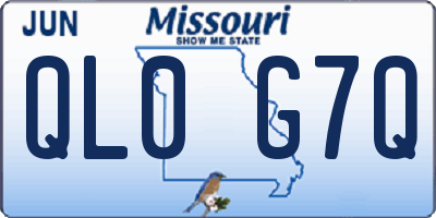 MO license plate QL0G7Q